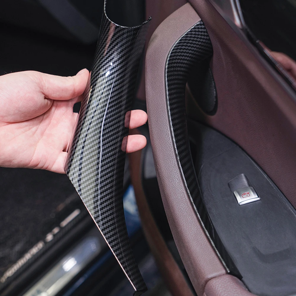 

Carbon Fiber Car Interior Door Handle Pull Protective Cover Inner Doors Panel Trim for BMW X3 X4 G01 G02 G08 Car Accessories