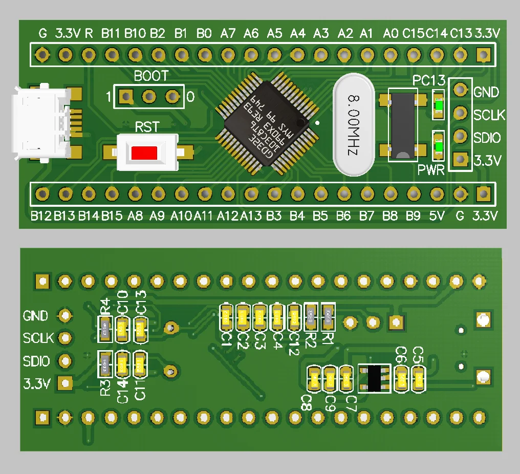 Сменная основная плата GD32E103C8T6 STM32F103