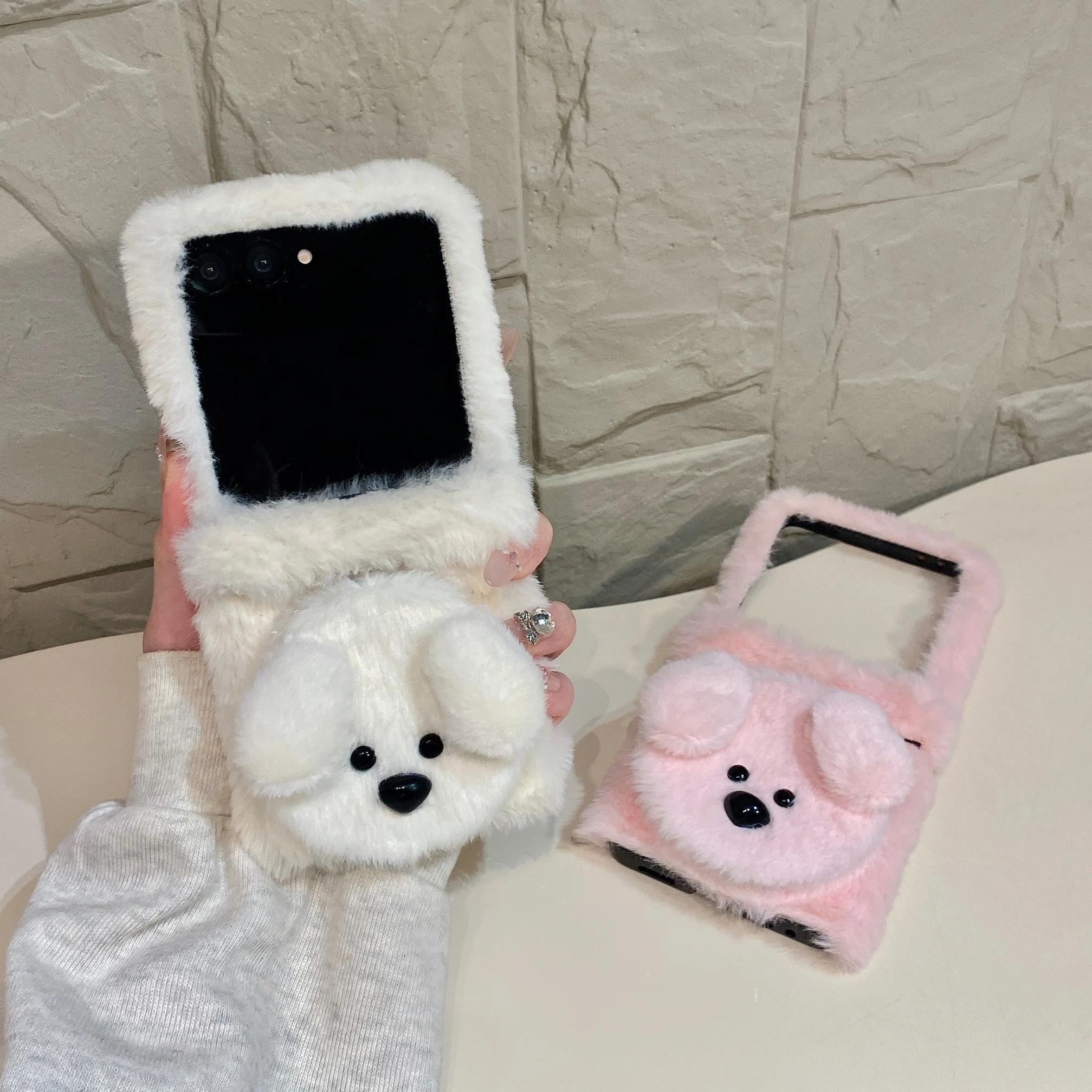 Фото Милый пушистый плюшевый чехол для телефона Huawei Nova Flip P50 Pocket2 Pura X с подвесным ремешком, совместимый чехол. №2