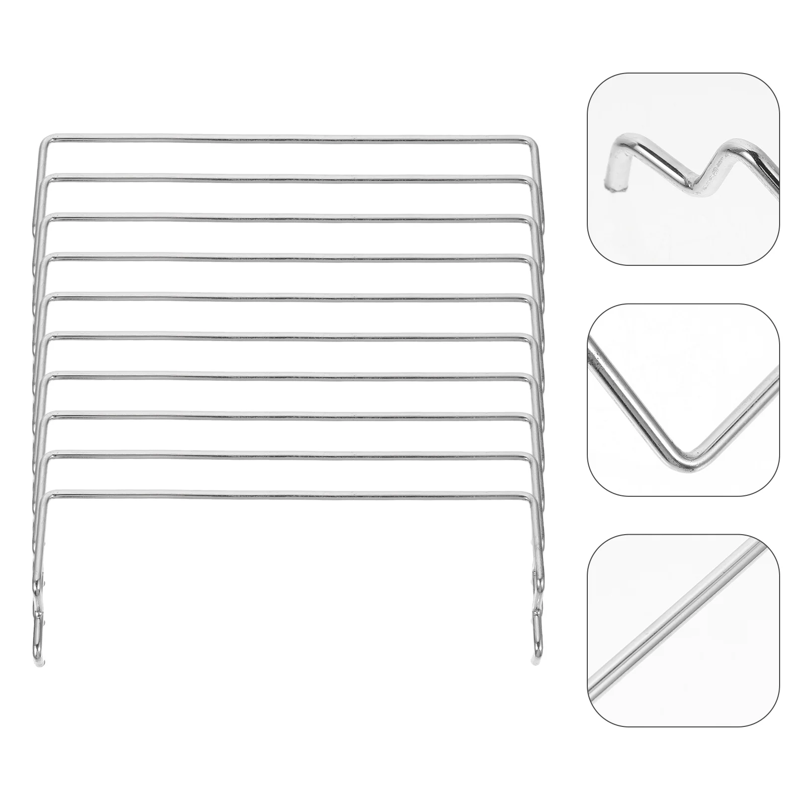 

10 Pcs Peg Board Hook Pegboard Accessories Towel Hooks Paper Holder Stainless Steel Hangers Metal Double Line