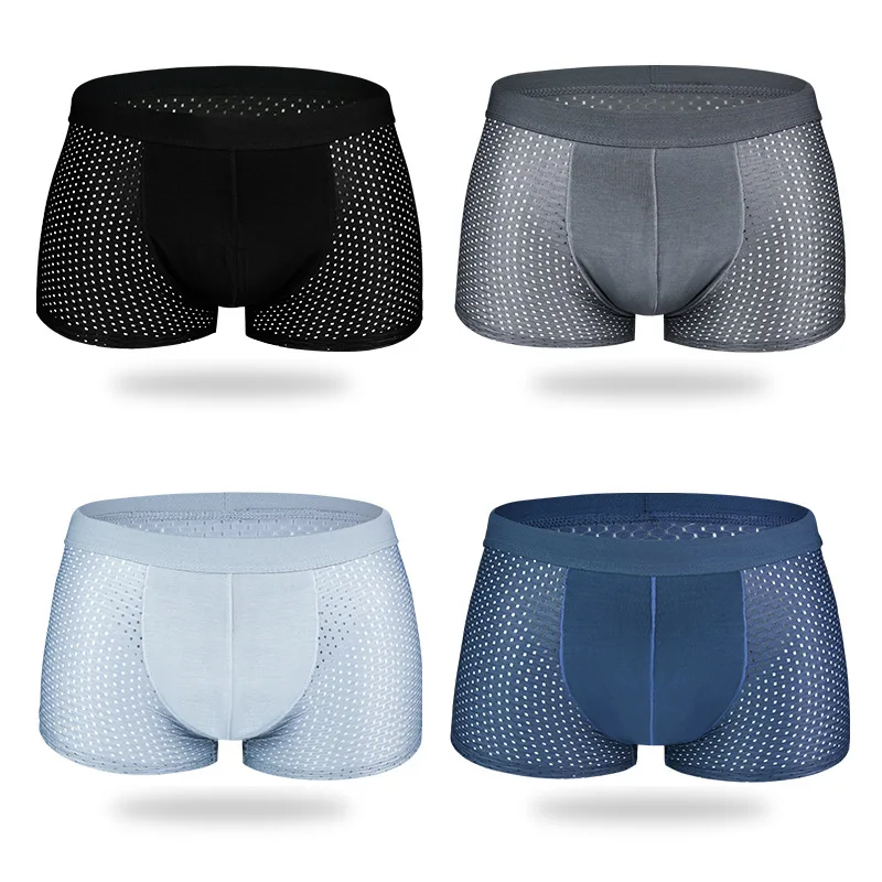 Men's Panties Men Underwear Boxershorts Men Boxer Men Ropa Interior Hombre Calzoncillos Breathable Hombre Bamboo Hole Large Size