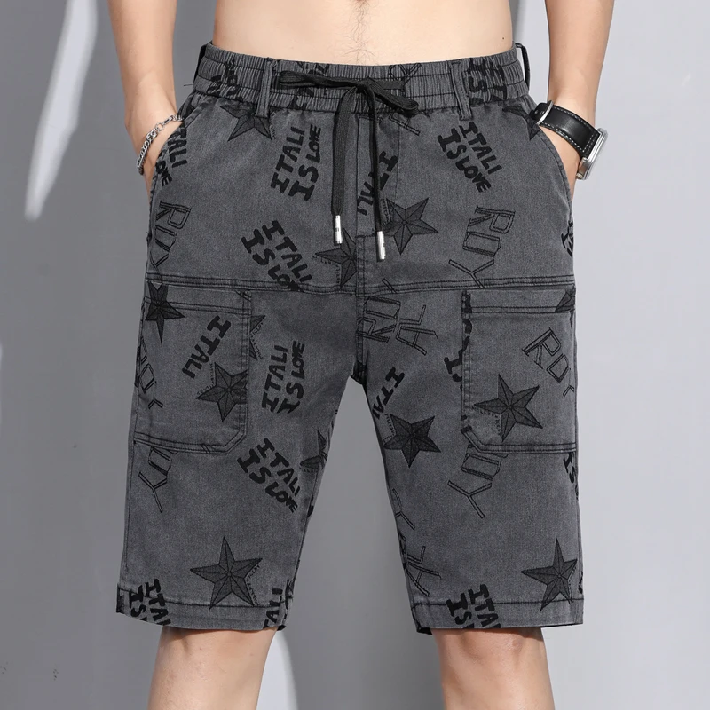 

2023 Summer Brand Stretch Thin Bermuda Masculina Cotton Denim Jeans Men Knee Length Soft Ropa Hombre Shorts