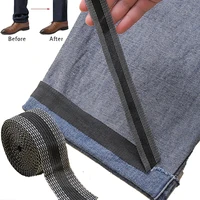 5m self adhesive pants paste diy iron on pants edge shorten repair pants for jean clothing and jean pants apparel sewing fabric