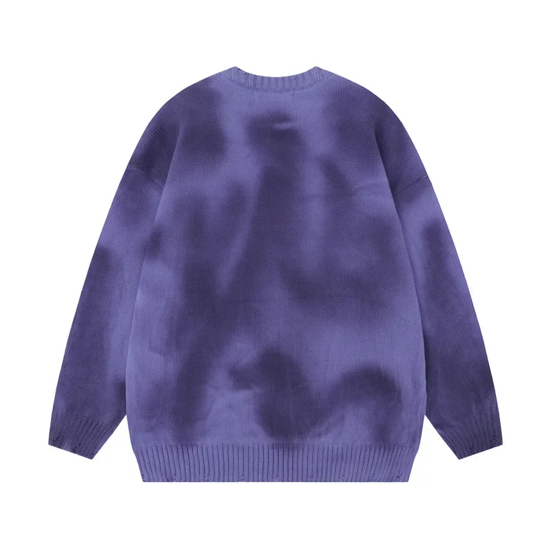 Модный вязаный свитер 2024 осенний новый стиль Харадзюку мультяшный граффити