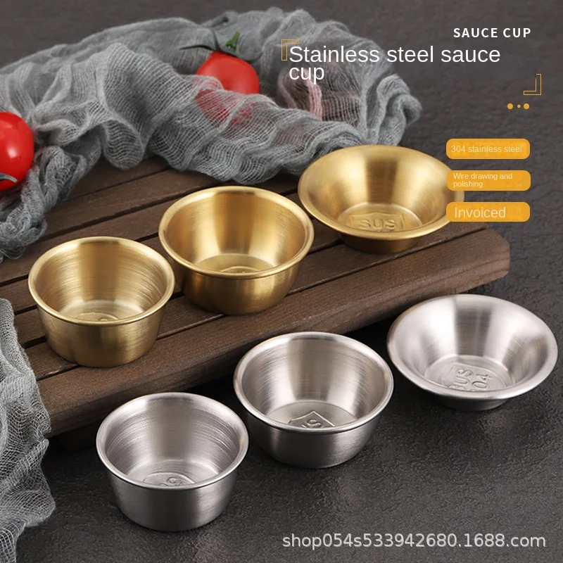 

Steak Sauce 304 Stainless Steel Small Bowl Plate Western Restaurant Seasoning Salad Sauce Tomato Sauce Dipping Cup