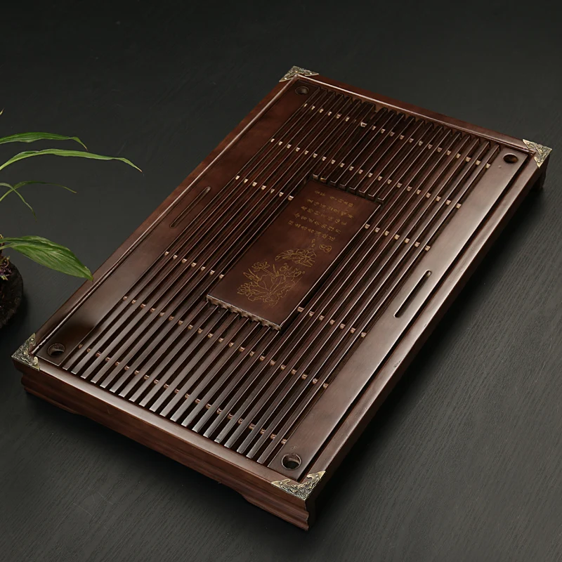 

Деревянный домашний чайный набор, чайная доска, выдвижной ящик, китайский столик Fu, чайное хранилище, чайный дренаж, твердый винтажный поднос из искусственной кожи