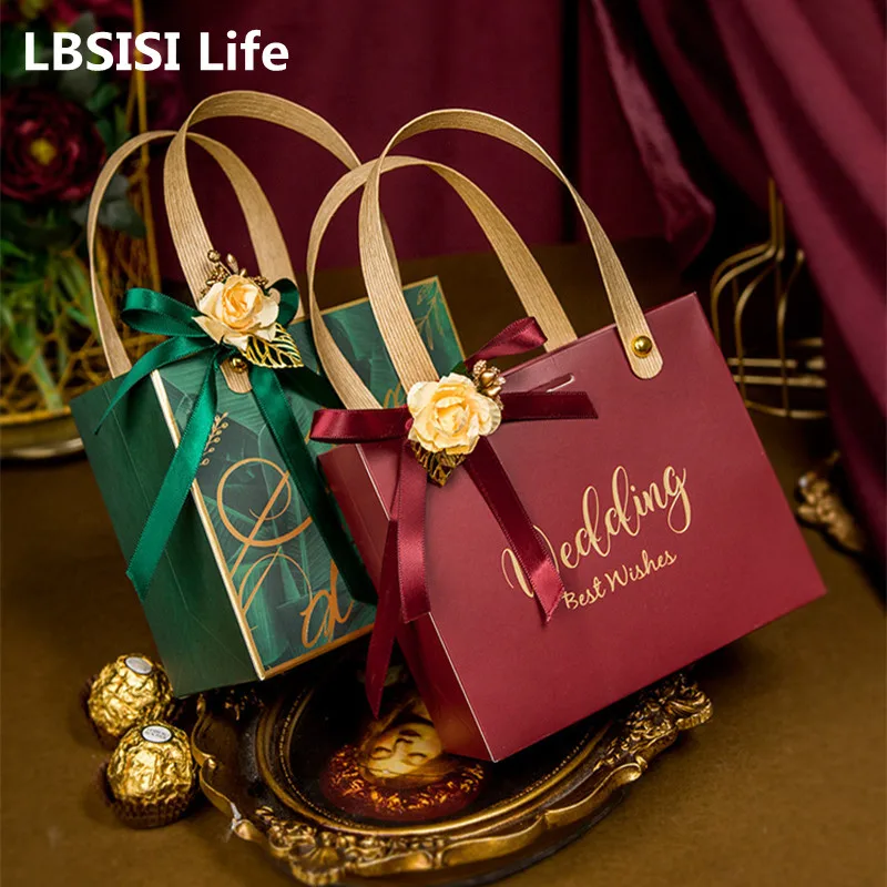 

LBSISI Life 20pcs Wedding Gift Bags For Cookies Chocolate Packaging Decora Birthday Baby Shower Party Favor Gift For Guest