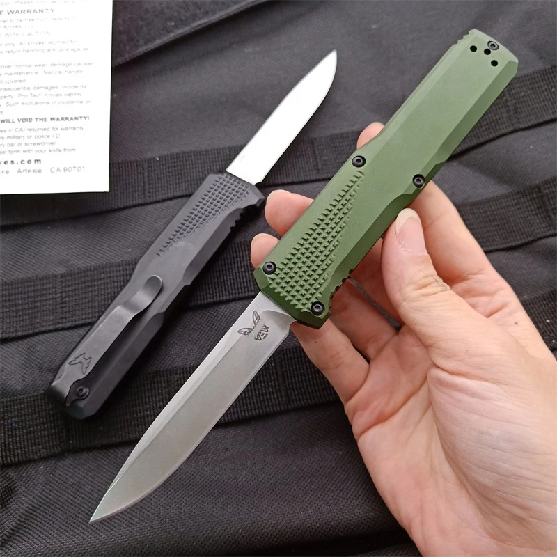 

Bench 4600 Made Knife S30V Blade 59-60HRC Hardness 6061 T6 Aluminum Alloy Handle Outdoor Camping Safety Defense Pocket Knives