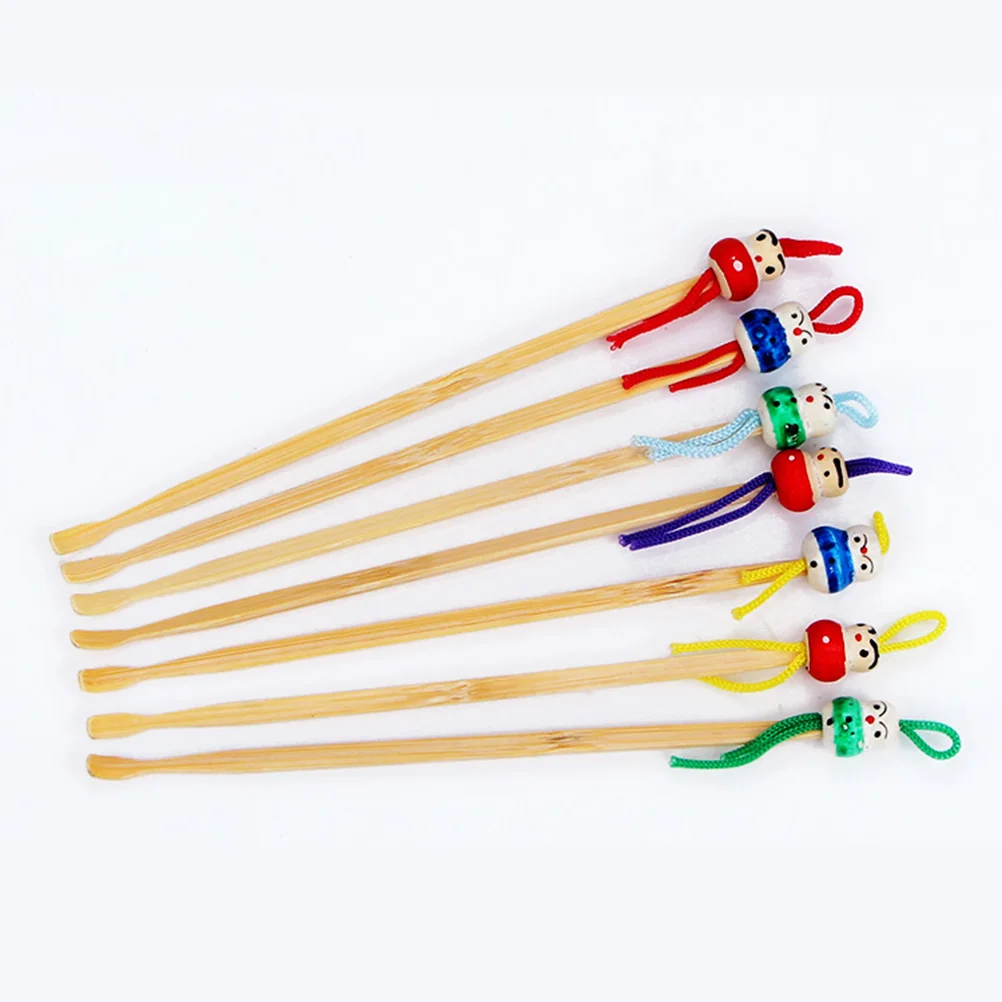 

Ear Pick Spoon Wax Cleaner Tool Cleaning Remover Kit Earwax Cleaners Scraper Removal Vintage Spiral Wood Wooden Swabs Safe Picks