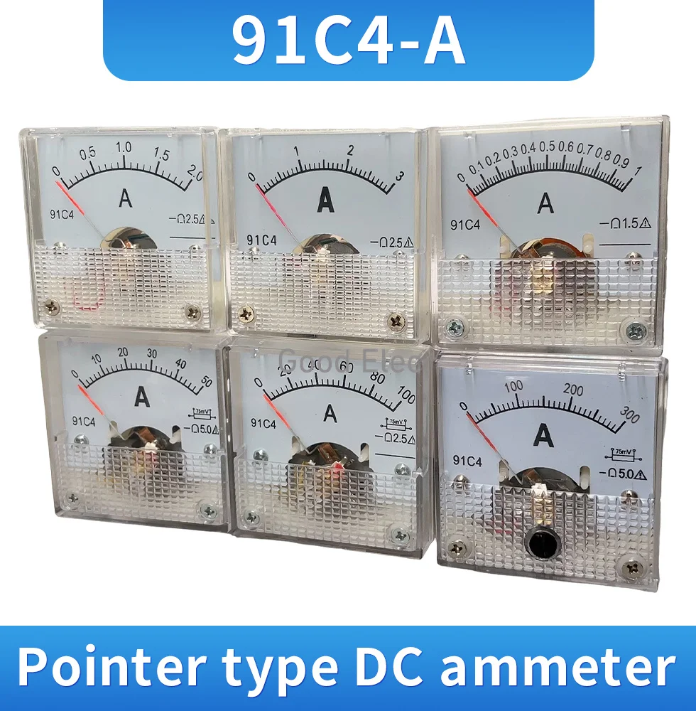 91C4-A Амперметр постоянного тока 1A 2A 3A 5A 10A 15A 30A 50A 75A 100A 150A 200A 300A 400A 500A