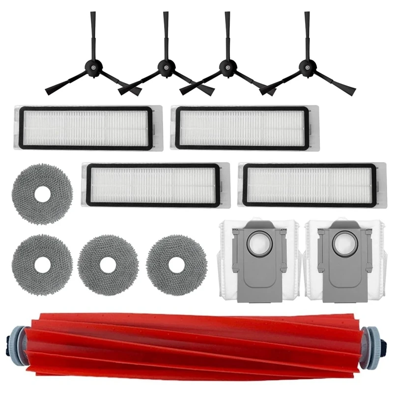 

Сменные аксессуары для Roborock Q Revo, основная боковая щетка, Hepa фильтр, Швабра, тканевые мешки для пыли, комплект запасных частей