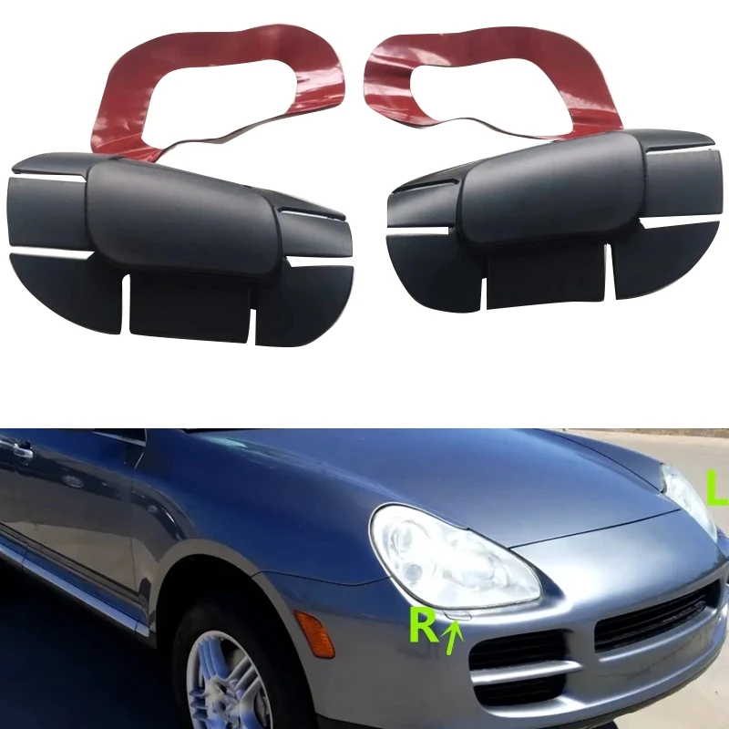 

Car Front Headlight Washer Nozzle Jet Trim Cover Set For Porsche Cayenne 9PA 2003-2006