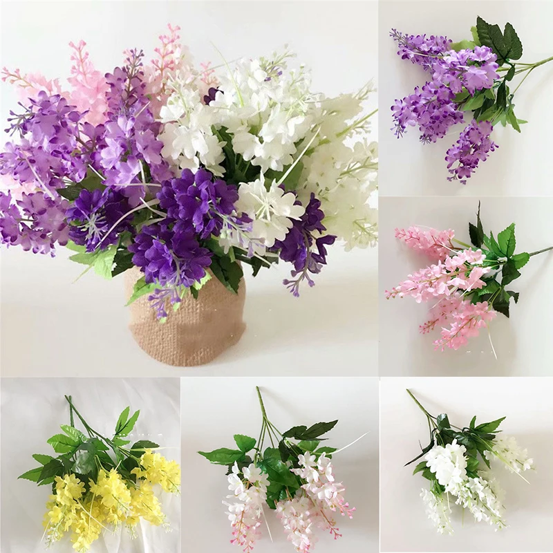 

Fake Hyacinth Flower Decor DIY Artificial Bridal Home Silk Fake Table Bouquet Party