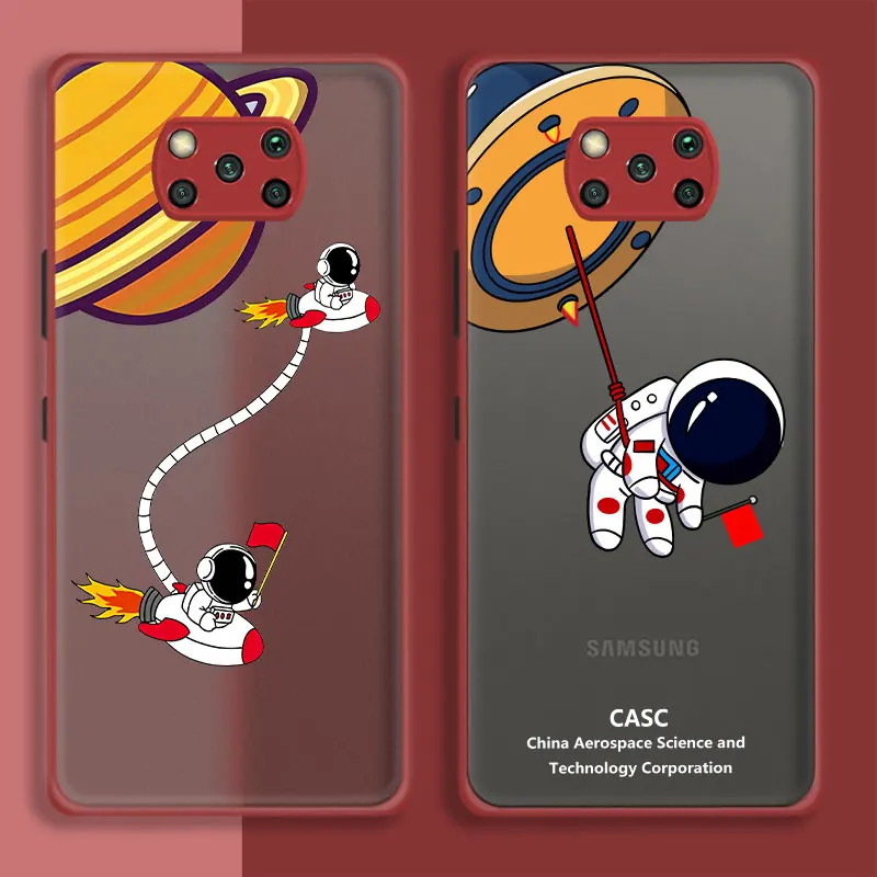 

Rocket Astronaut Planet Shockproof Print Case Funda for Xiaomi Poco X3 F3 M3 M4 X4 F4 Pro NFC GT X3NFC 4G 5G Soft Edge Cell