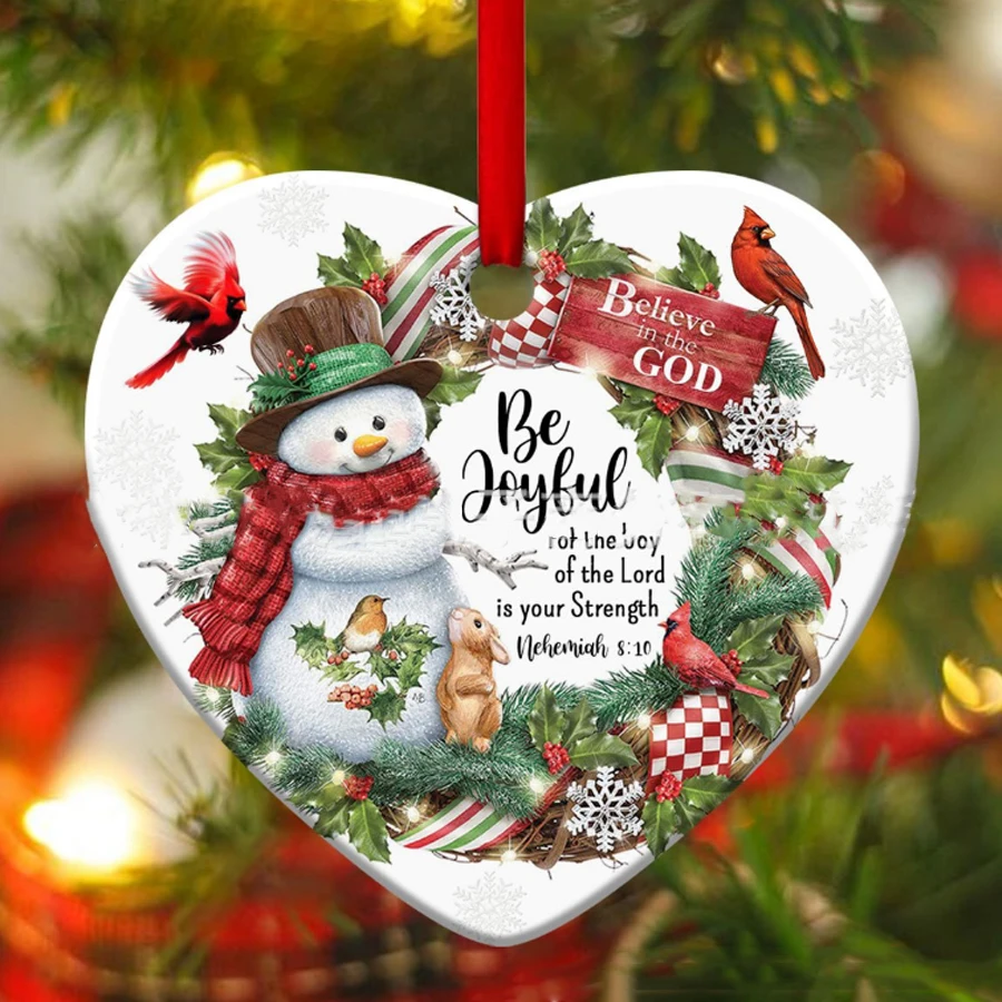 

Christmas Hanging Pendant Red Cloth Birds Car Decoration Xmas Tree Ornaments Cartoon Snowman Acrylic Pendants Merry Christmas