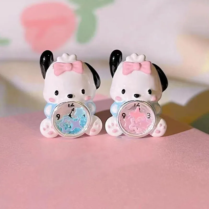 

925 Sterling Silver Anime Cute Animal Puppy Dog Clock Charm Bead Fit Pandora Bracelet Bangle European Jewelry Collection Gifts