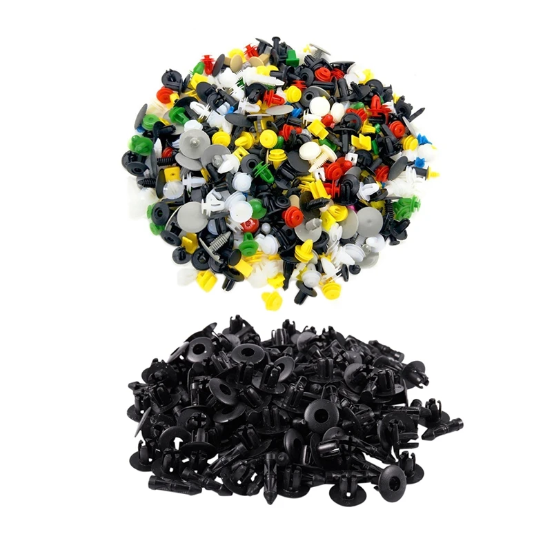 

300 шт., автомобильные заклепки: 200 шт., универсальные смешанные автомобильные зажимы для бампера, фиксаторы, заклепки для автомобиля и 100 шт. б...