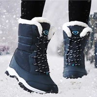 women boots 2022 new keep warm winter shoes female shoes lace up boots for women sexy ankle boots soft round toe botas mujer