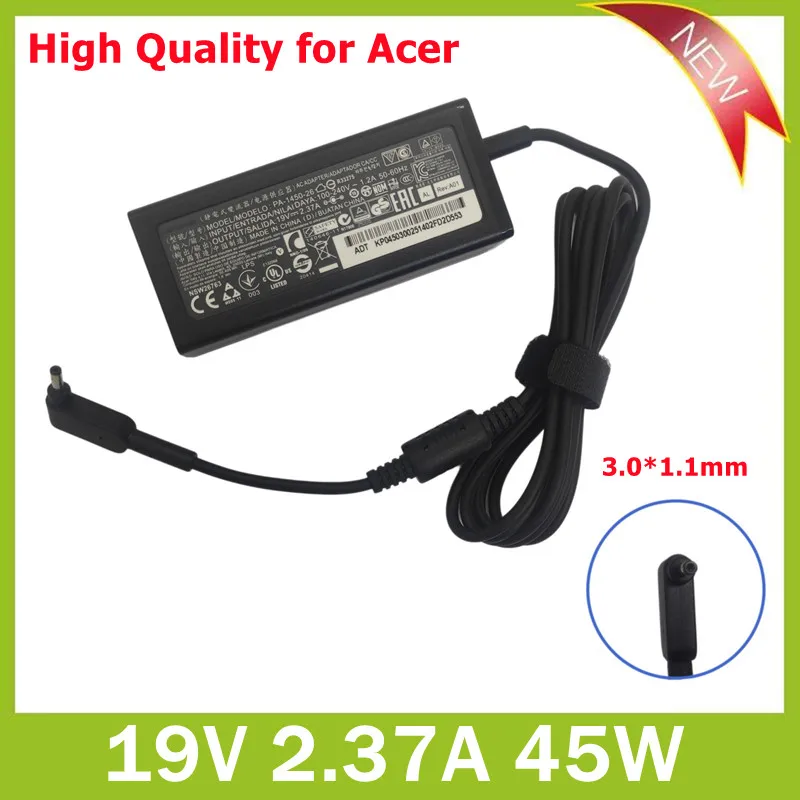 19V 2.37A 45W 3.0*1.1MM Laptop Adapter Charger For Acer Aspire S7 391 V3-371 Switch12 PA-1450-26 A13-045N2A 547H Chromebook 11