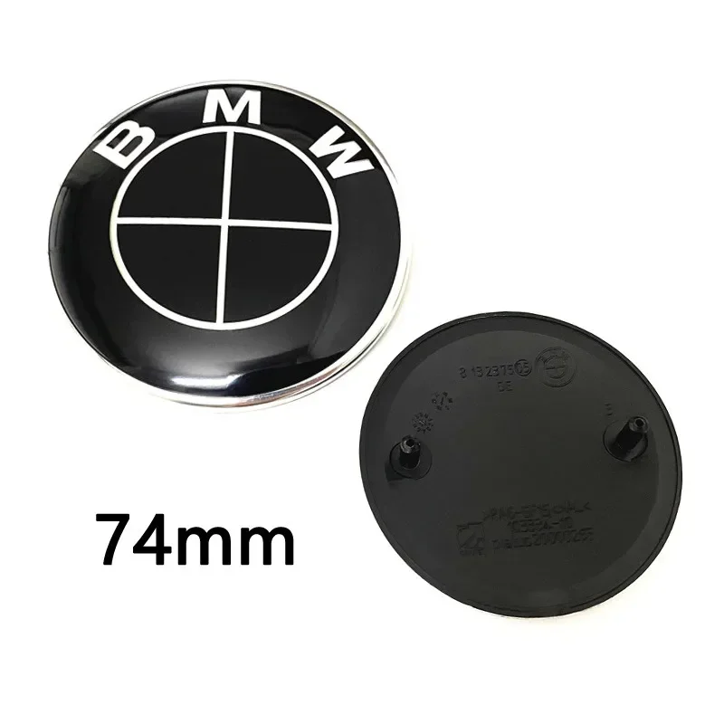 Фото Для BMW F30 F32 F34 F20 F10 F15 F16 E39 E46 E60 E90, 3 шт., черные эмблемы-логотипы 82 мм (передние) / 74 мм (задние) / 45 мм (на руль/капот/багажник) №2
