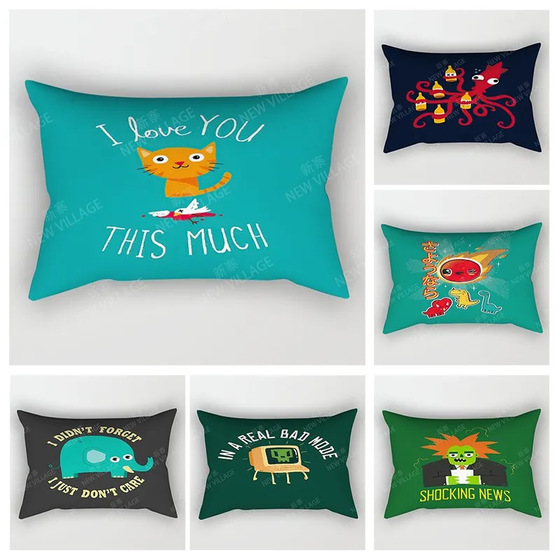 

Nordic fall home decor 30*50cm throw pillow case sofa modern boho living room Cushion cover 30x50cm 40x60cm cute kawaii cartoon