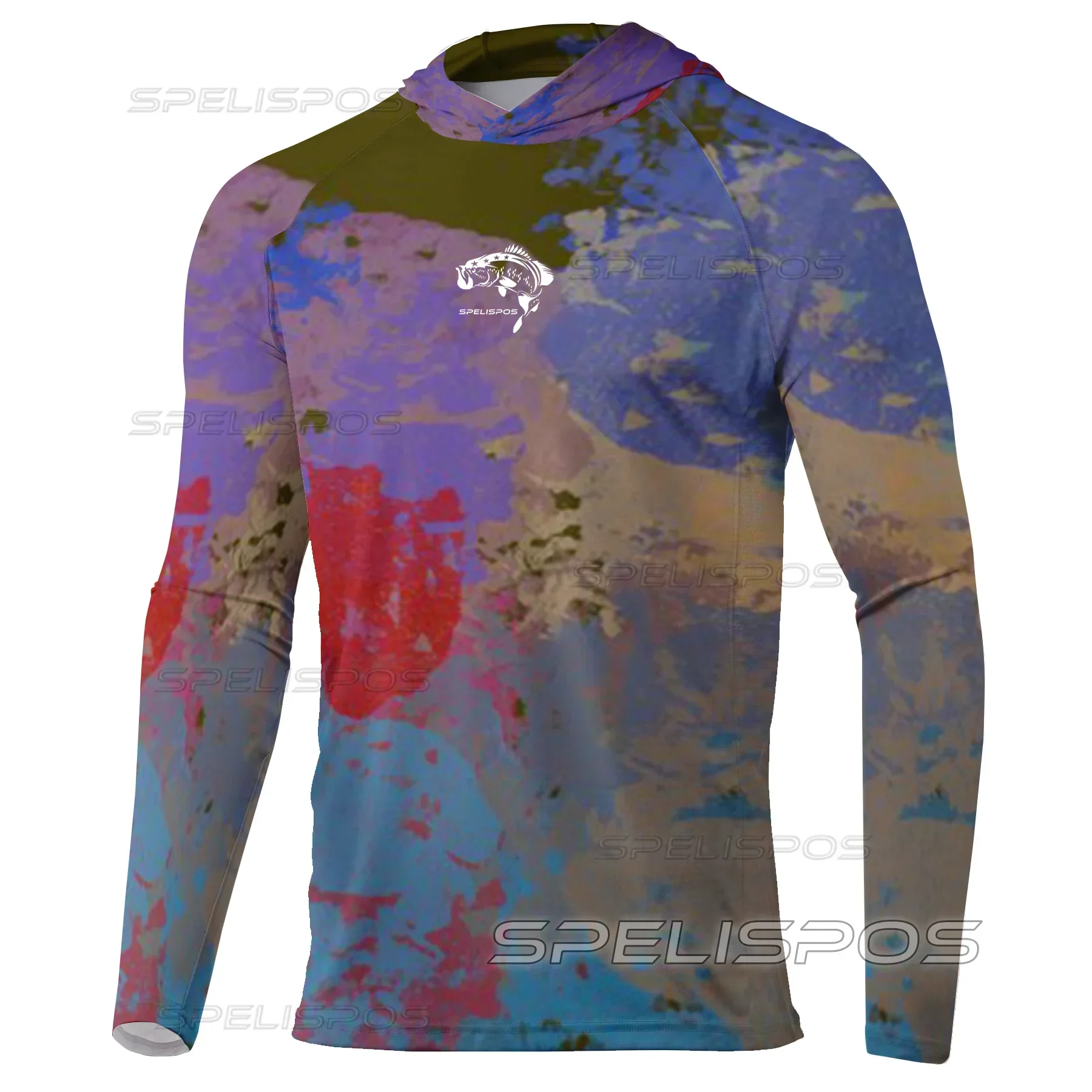 Рубашки для рыбалки с капюшоном летние UPF 50+ солнцезащитный крем защитой от