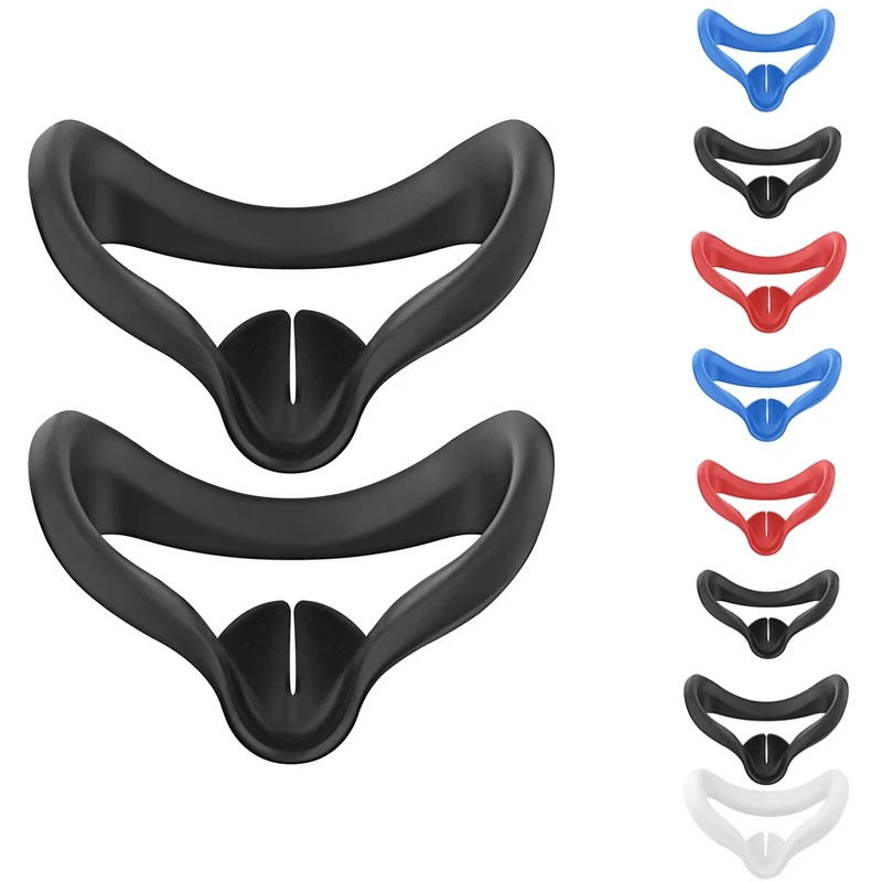 

VR Silicone Face Cover For Oculus Quest 2, 2 Pieces Replacement Face Pads, Waterproof, Washable, VR Accessories