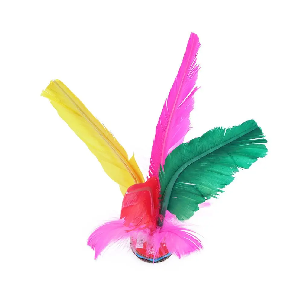 Durable Sports Game Colorful Feathers Chinese Jianzi Sport Training Foot Kick Shuttlecock