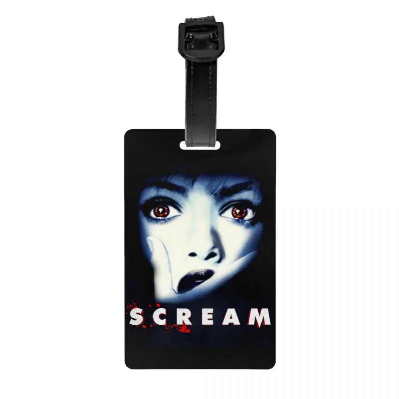 

Halloween Horror Movie Scream Luggage Tag for Suitcases Fashion Baggage Tags Privacy Cover Name ID Card