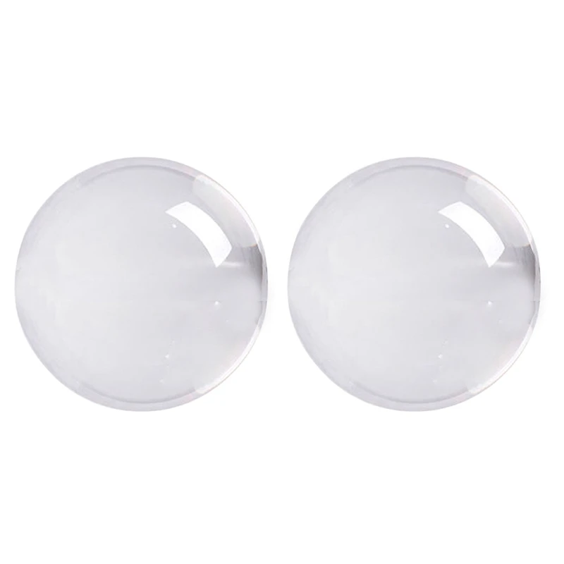 

HTHL-2 Pcs Transparent Color Glass Crystal Ball Healing Sphere Photography Props Ball Decor, 30Mm & 50Mm