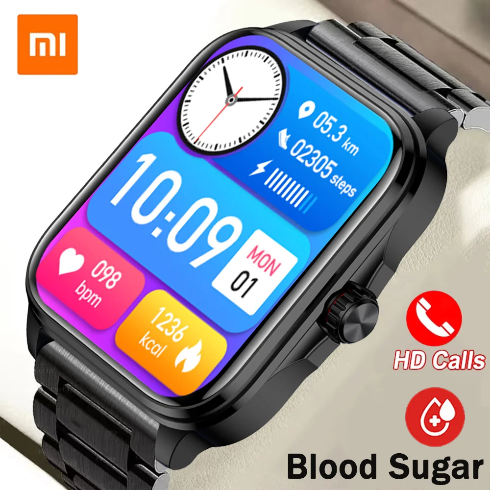

Xiaomi 2023 Blood Sugar Smart Watch Men Non-invasive Blood Glucose Heart Rate Health Monitor Women Sports Smartwath Bracelet