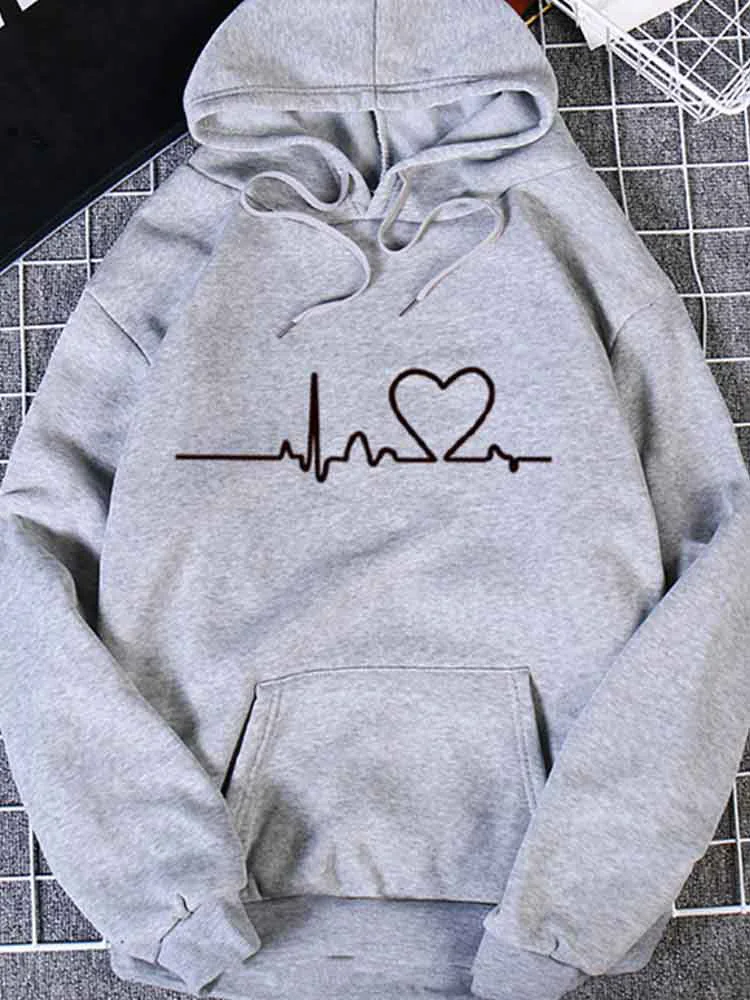 Женская толстовка с капюшоном и длинным рукавом на осень/зиму