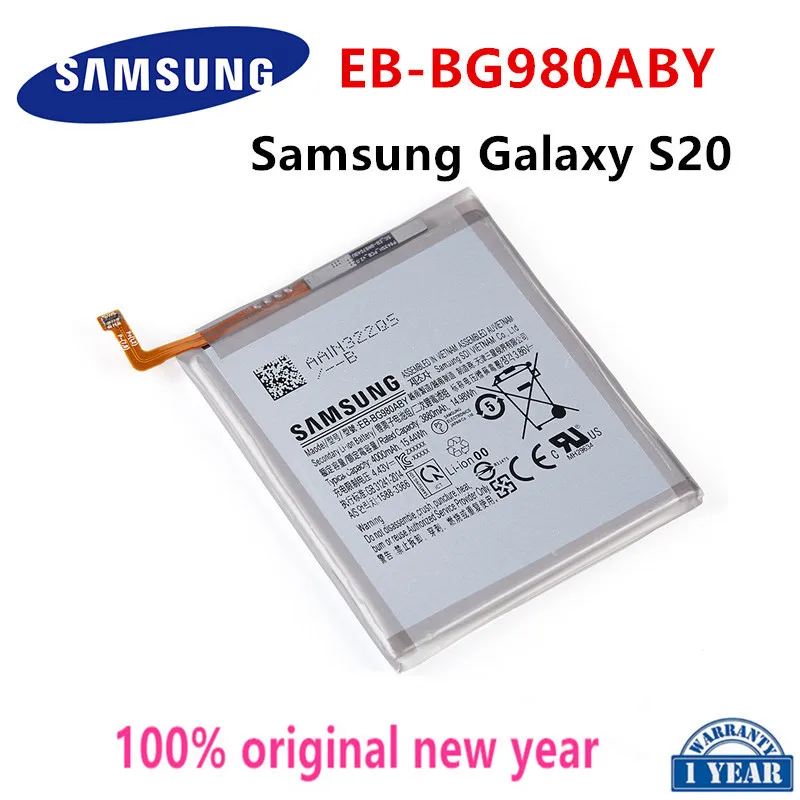 

SAMSUNG 100% Orginal EB-BG980ABY 4000mAh Replacement Battery For Samsung Galaxy S20 S 20 Mobile phone Batteries