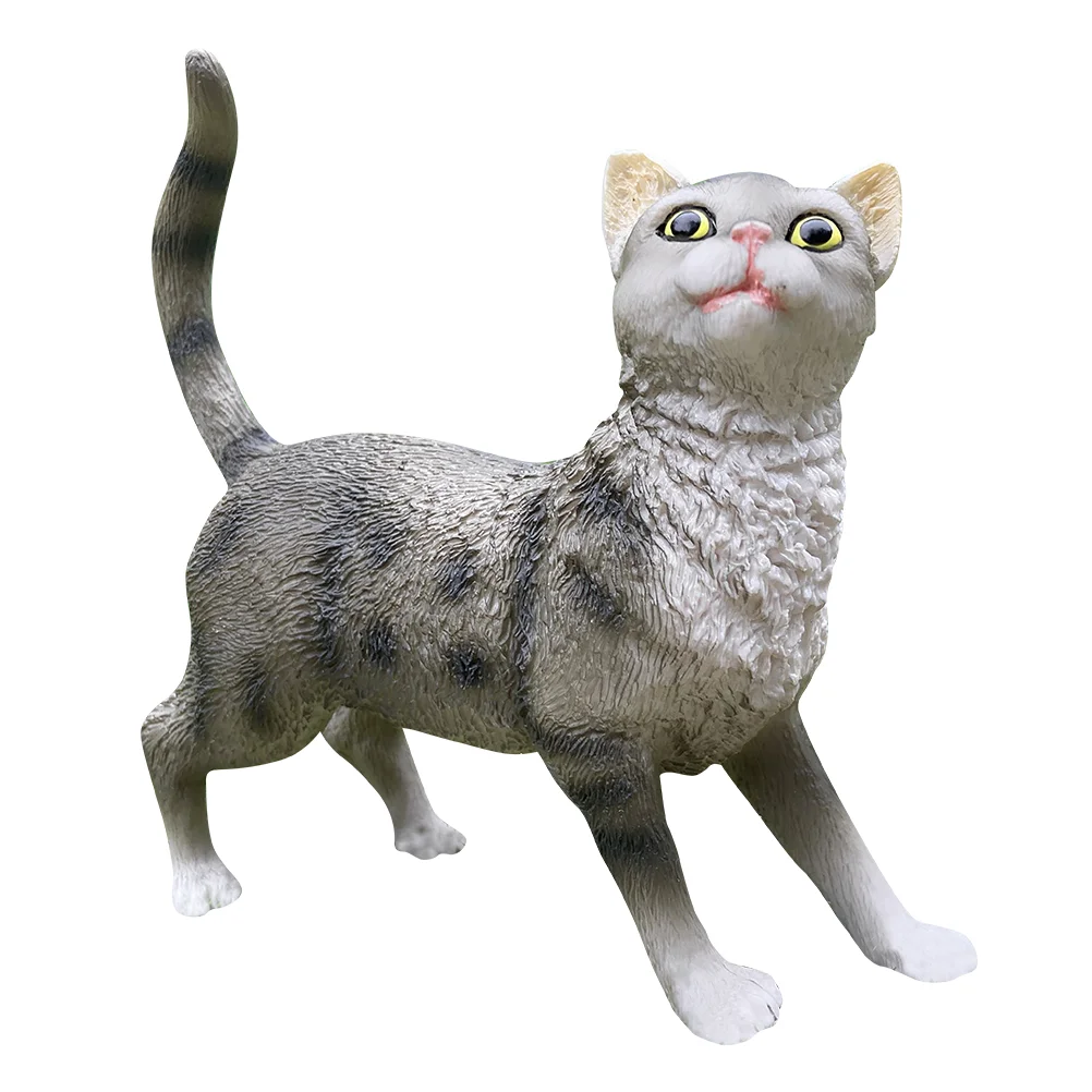 

Artificial Cat Model Decoration Plastic Cat Statue Ornament Kids Cat Shape