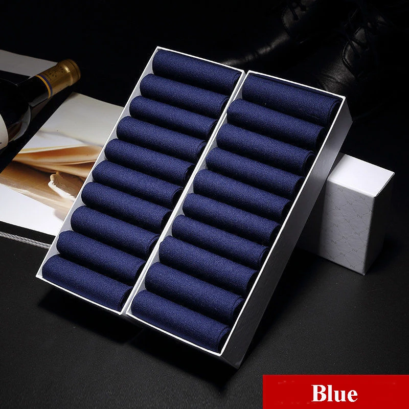 10 Pairs High Quantity Breathable Fiber Men's Socks Summer Comfortable Thin Ice Silk Socks High Elastic  Business Casual Socks
