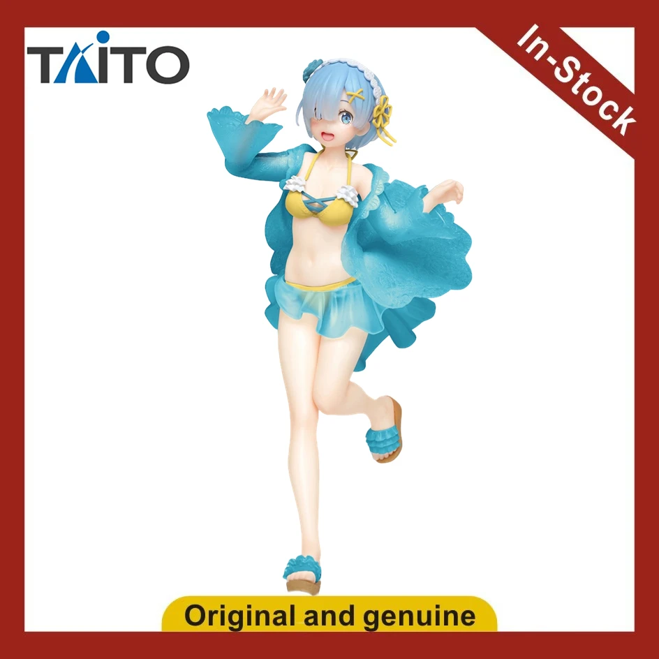 Фото 【UA】TAiTO PCS Re:Zero - Жизнь в другом мире с нуля: Фигурка Рем в купальнике с лотосовым листом, новая версия, модель, подарок №1