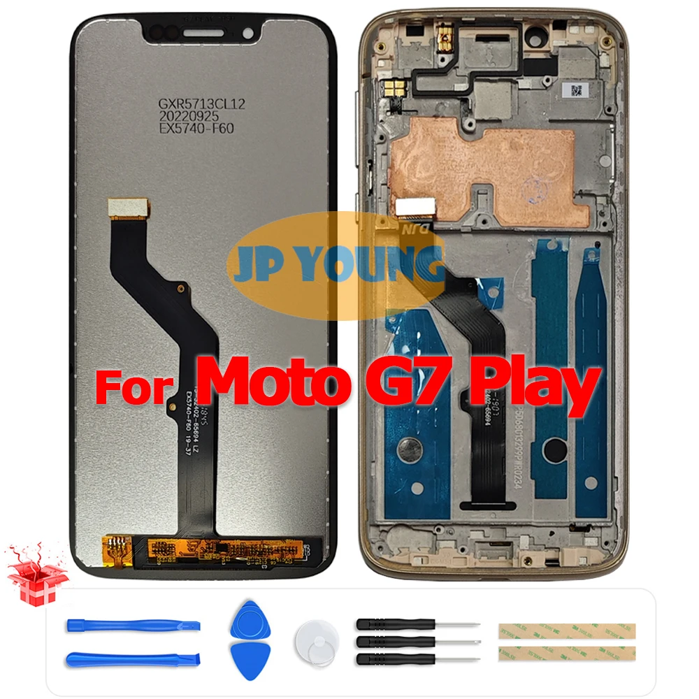 Фото Оригинальный сенсорный ЖК-экран 5,7 дюйма в сборе для Motorola Moto G7 Play XT1952, XT1952-2, XT1952-4, XT1952-5 - Замена №1