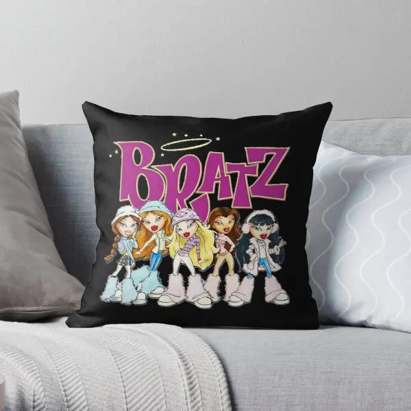 

Bratz Printing Throw Pillow Cover Office Anime Fashion Home Sofa Waist Square Fashion Decorative Comfort Pillows not include