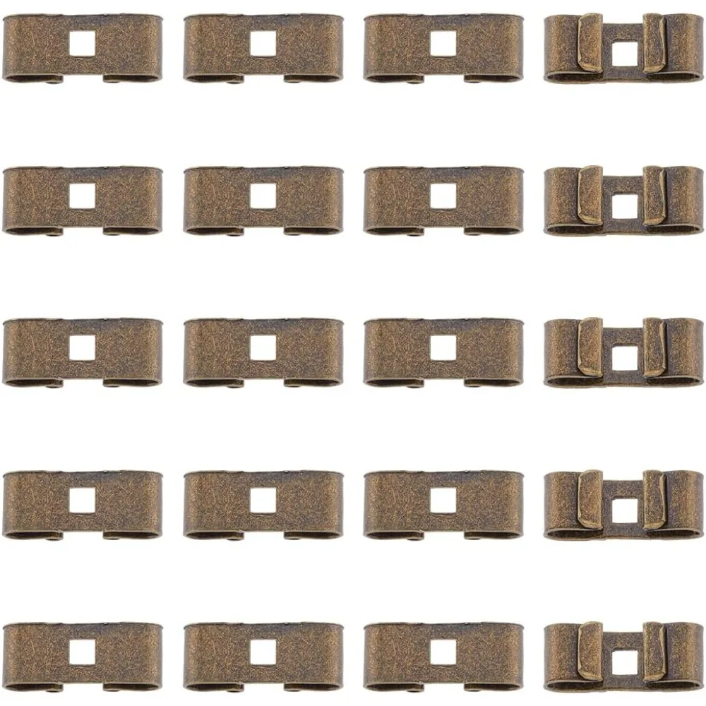 Металлические ползунки для галстуков-басков 50 шт. прямоугольные пустые