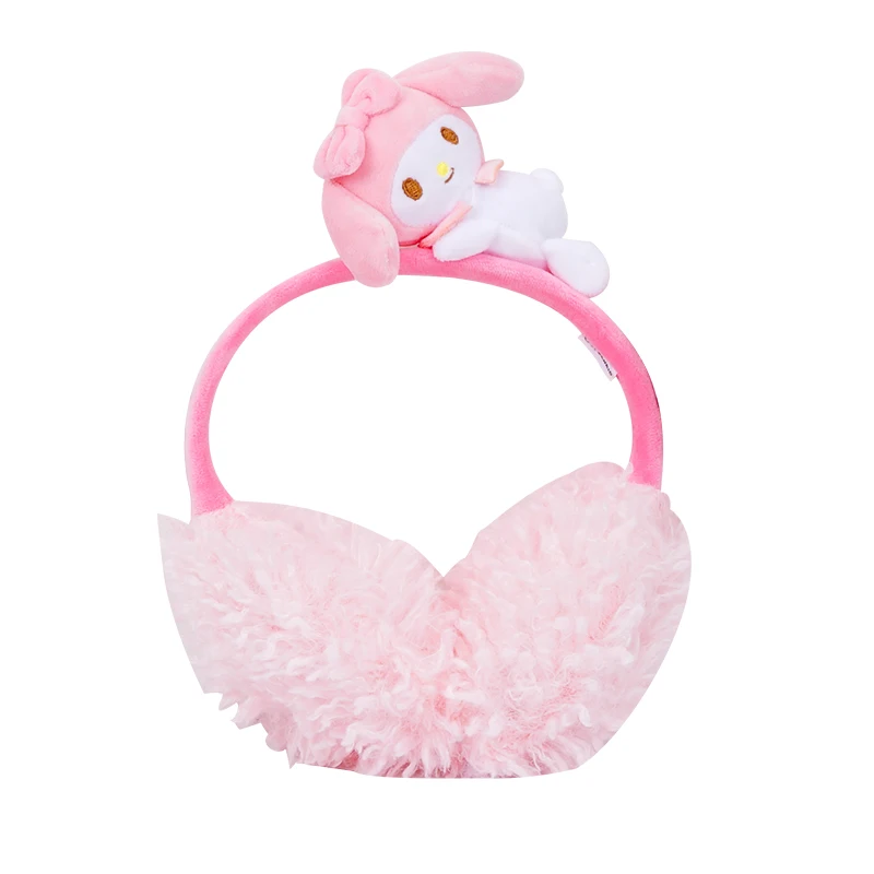 

Kawaii Sanrio Ear Warmth Plush Cartoon My Melody Cinnamoroll Cute Soft Kid Earmuffs Warm Ear Wraps Ear Protection Girls Gift