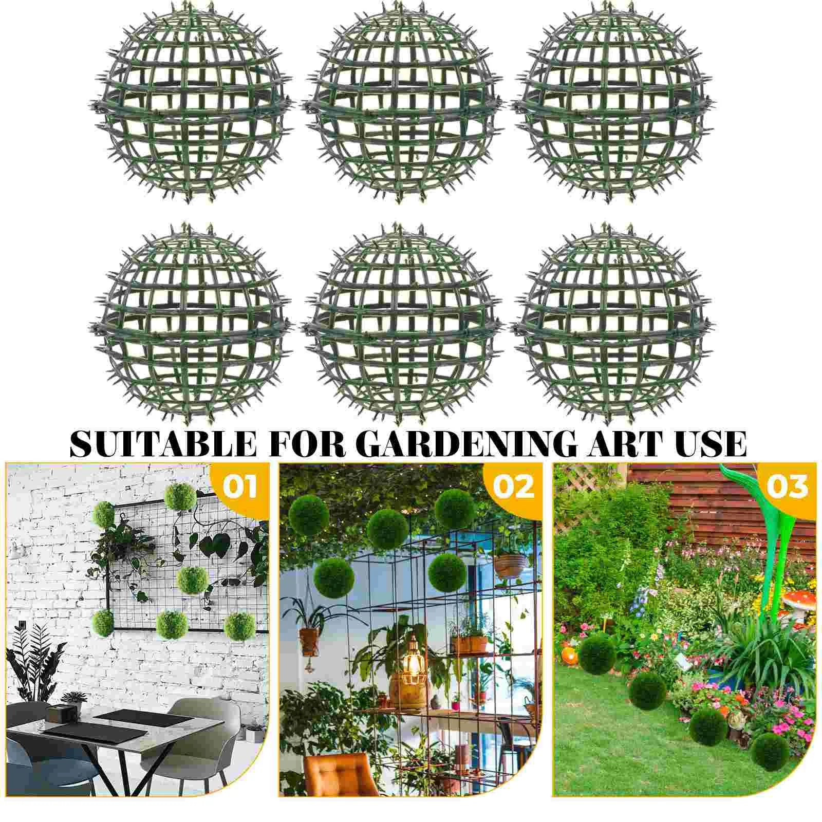 6 шт. цветочная композиция для растений травяной шар орнамент стойка из самшита