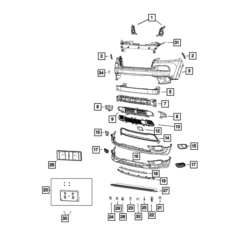 Крышка противотуманной фары 68203224AB для передней декоративная крышка абажур
