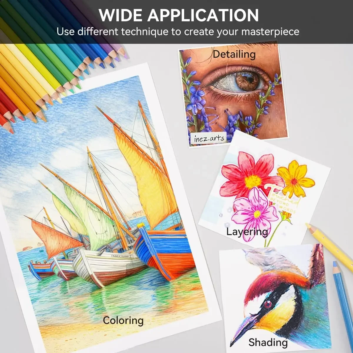 Цветной карандаш Arrtx 72/126 цветных карандашей с мягким сердечником высокая