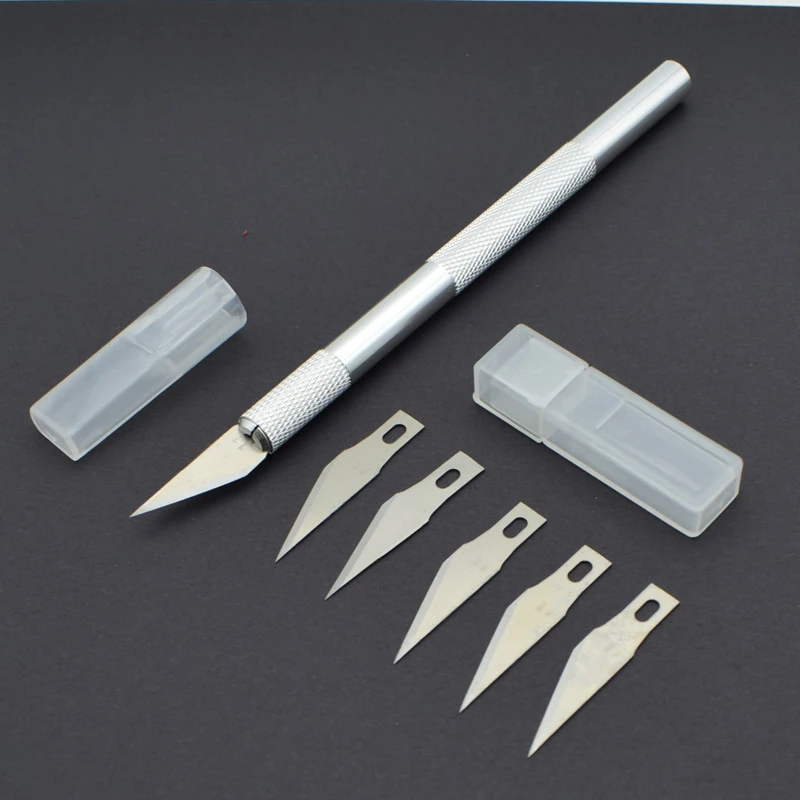 Металлический нескользящий ремесленный нож с лезвием, защитный чехол, резак для коробки, профессиональные аксессуары для офиса, инструмент...