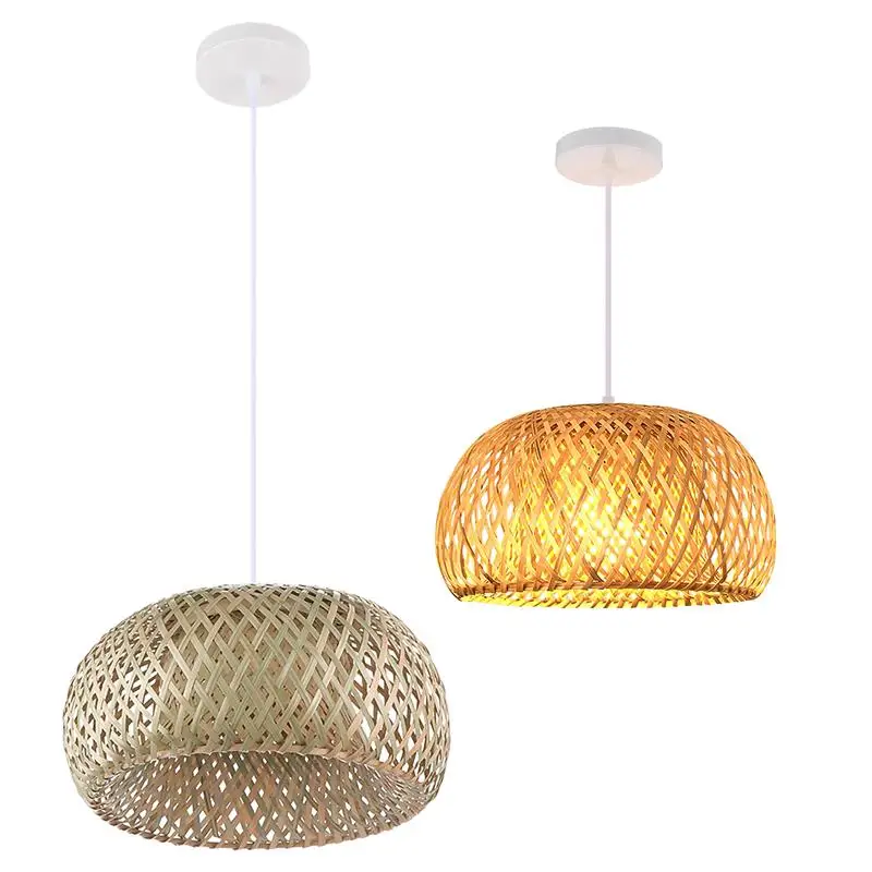 Бамбуковый подвесной светильник декоративная лампа E27 для гостиной спальни бара