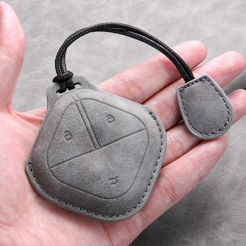 Кожаный чехол для автомобильного ключа оболочка SGMW Wuling бинго Airev 2023 Baojun Kiwi EV