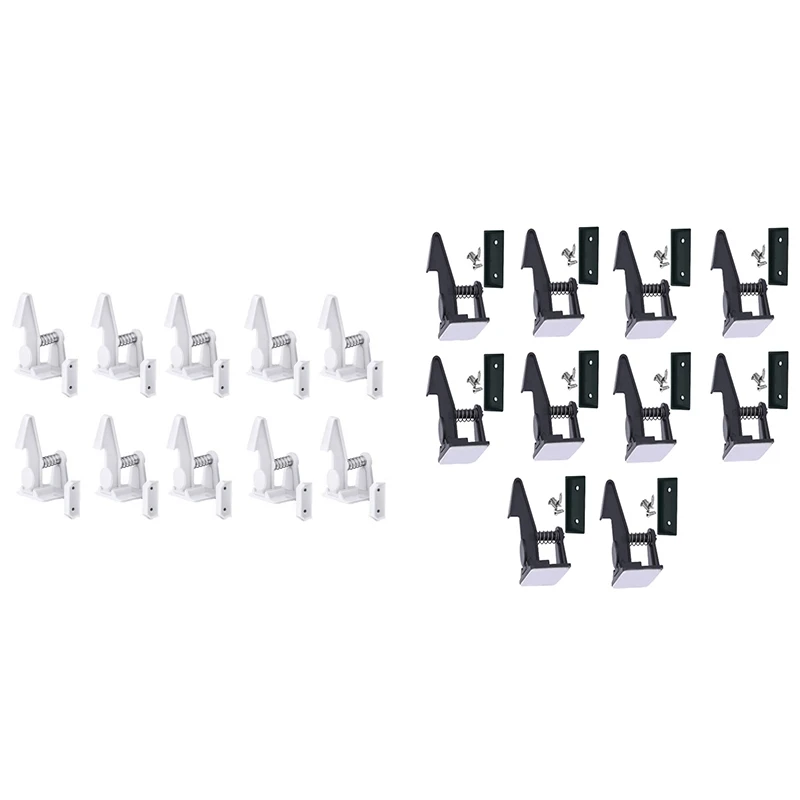 

LJL-10Pcs Cabinet Locks Child Safety Latches Baby Safe Magnetic Drawer Cupboard Lock Kids Adhesive Proof Cabinet Locks