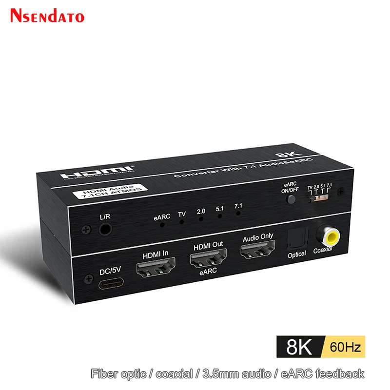 HDMI 2.1 eARC аудиоконвертер Nsendato