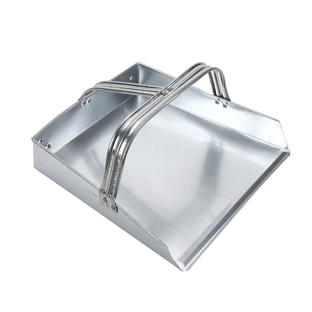 

Metal Garbage Container Stainless Steel Dust Pan Cleaning Dustpan Mini Dustbin