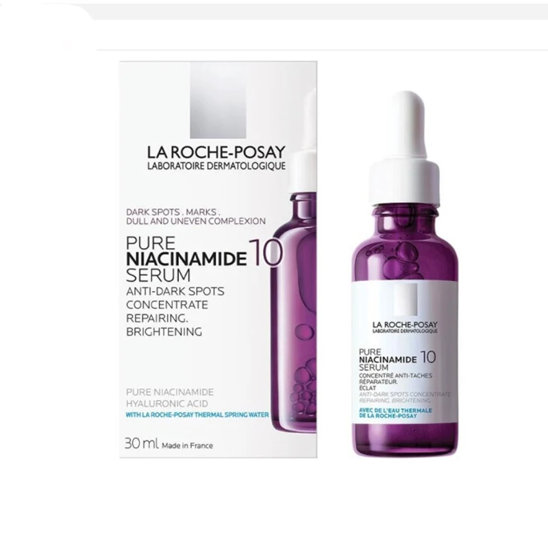 

Original La Roche Posay Pure Niacinamide 10 Serum Brighten skin Hydrate Anti Pore Shrinking Dark Spots Whitening Face Essence